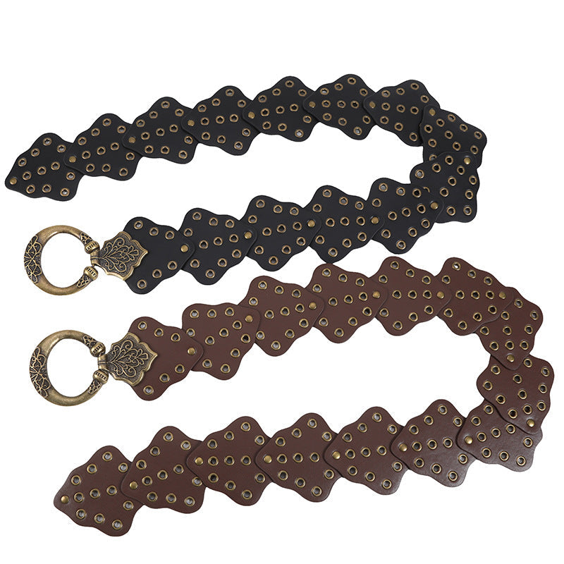 Ceinture polyvalente avec couture en forme de feuille