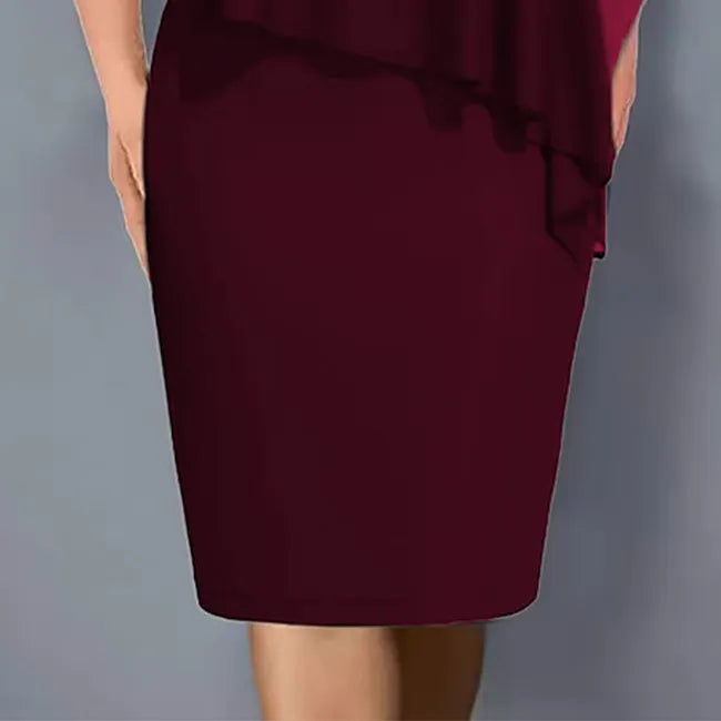 Amelie - Robe en mousseline à décolleté en V, ornée de perles
