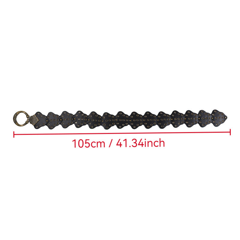 Ceinture polyvalente avec couture en forme de feuille