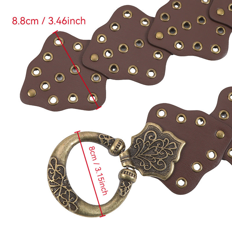Ceinture polyvalente avec couture en forme de feuille
