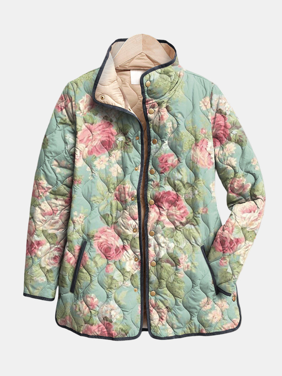 Veste matelassée vieux rose