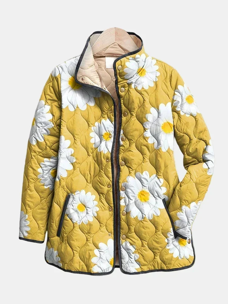Veste matelassée à marguerites