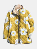 Veste matelassée à marguerites