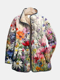 Veste matelassée à fleurs sauvages