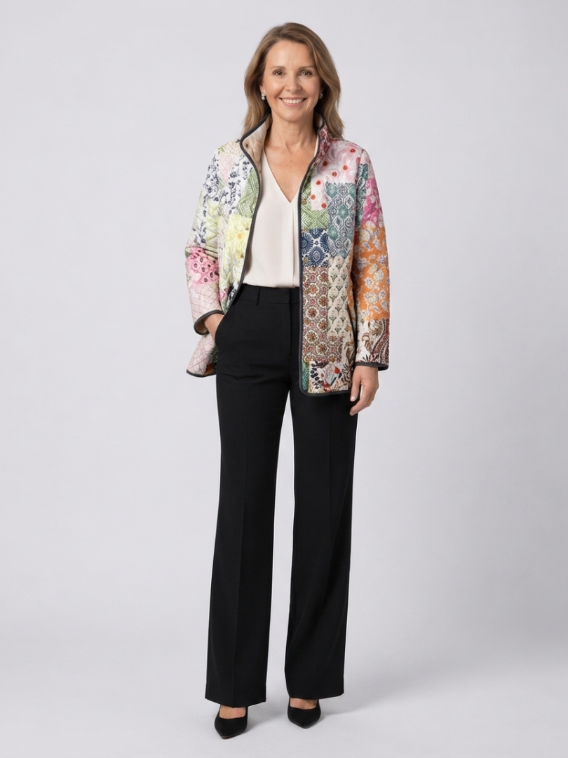 Veste matelassée patchwork bohème
