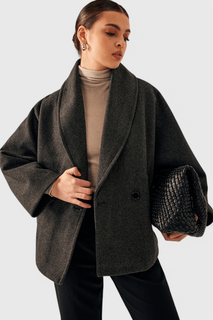 Manteau oversize en tweed Helena à la silhouette décontractée