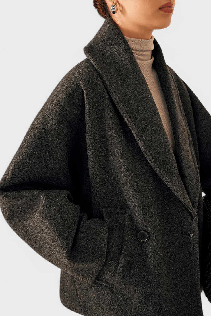 Manteau oversize en tweed Helena à la silhouette décontractée