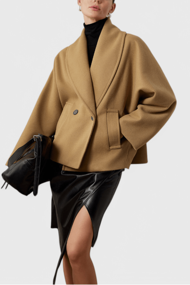 Manteau oversize en tweed Helena à la silhouette décontractée