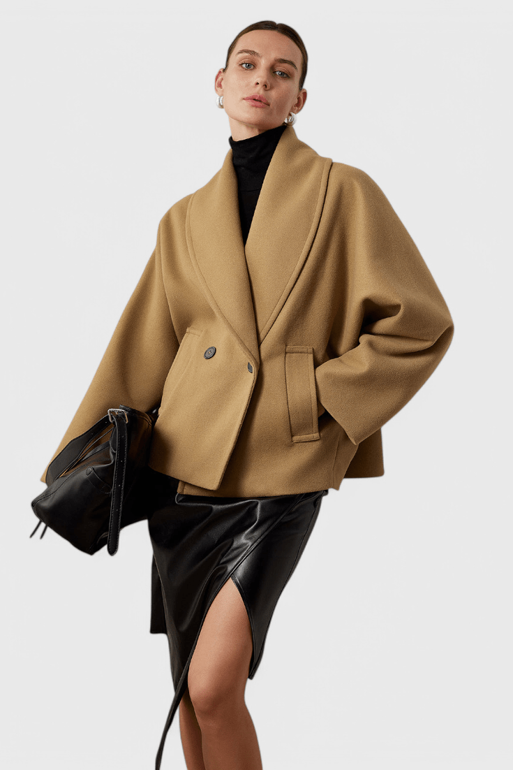 Manteau oversize en tweed Helena à la silhouette décontractée