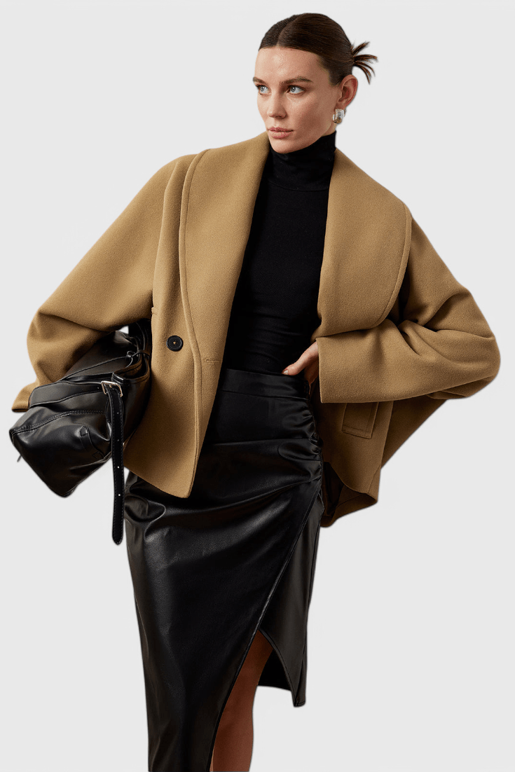 Manteau oversize en tweed Helena à la silhouette décontractée