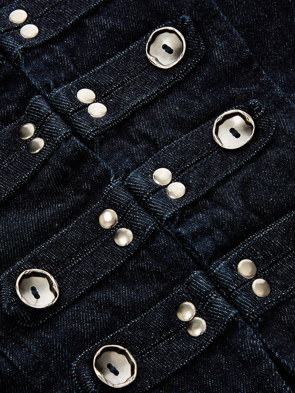 Veste en jean courte à col officier