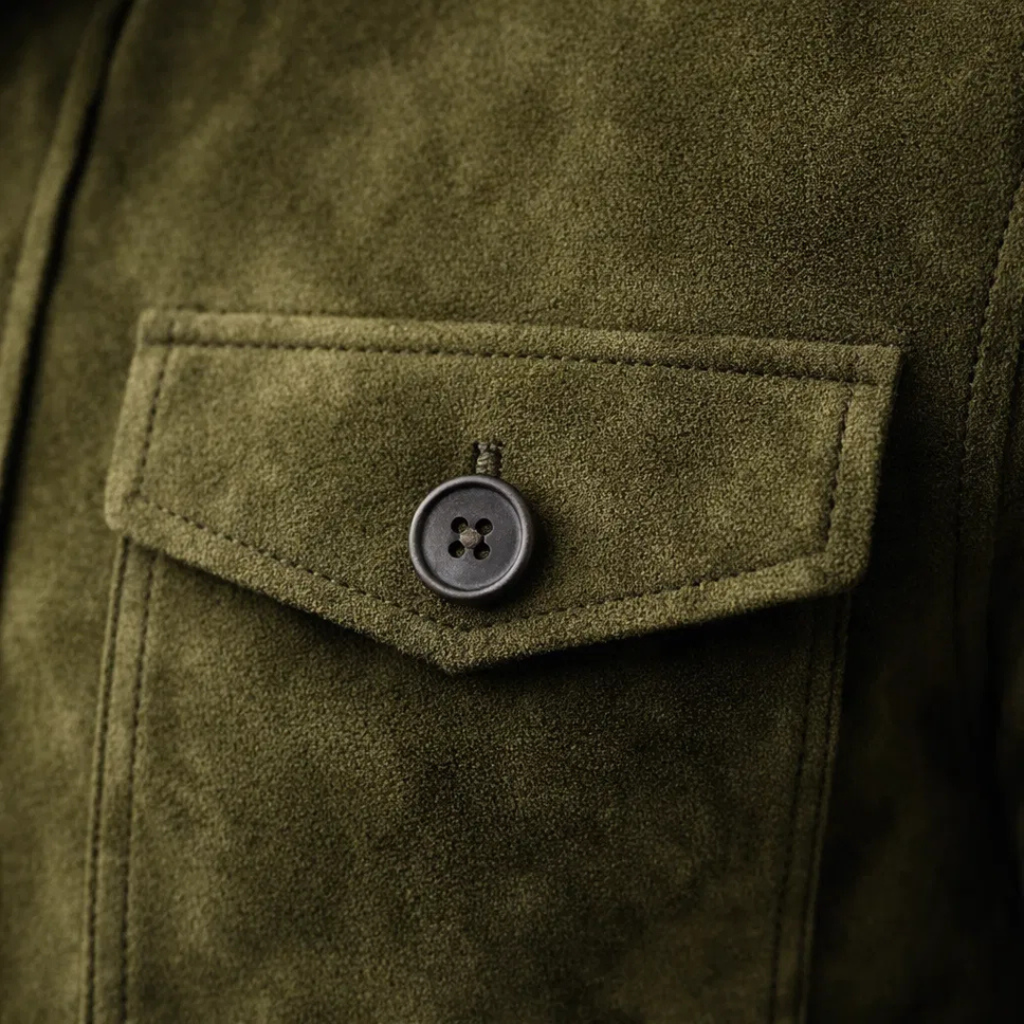 Veste MILANO en daim italien structuré