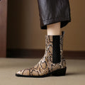 Bottines Chelsea à effet serpent