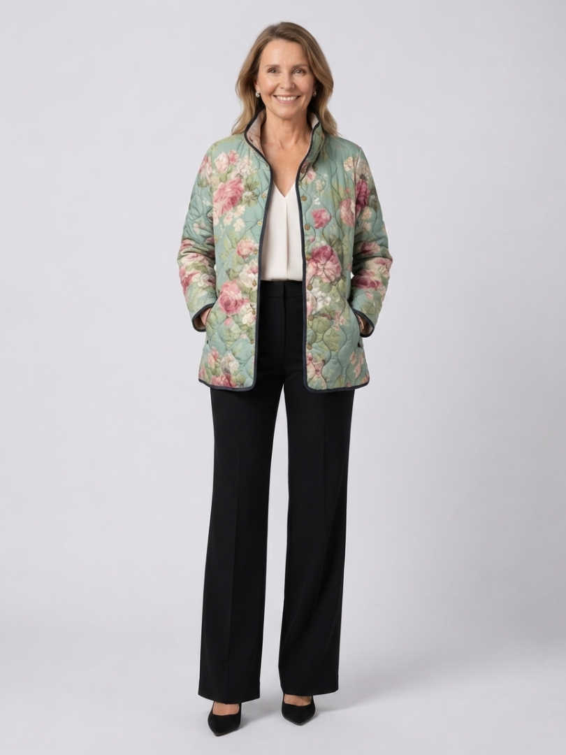 Veste matelassée vieux rose