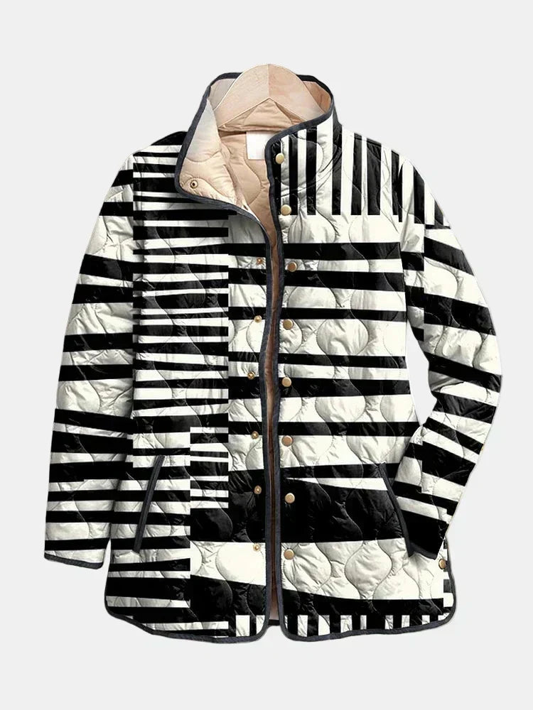 Veste matelassée à rayures graphiques
