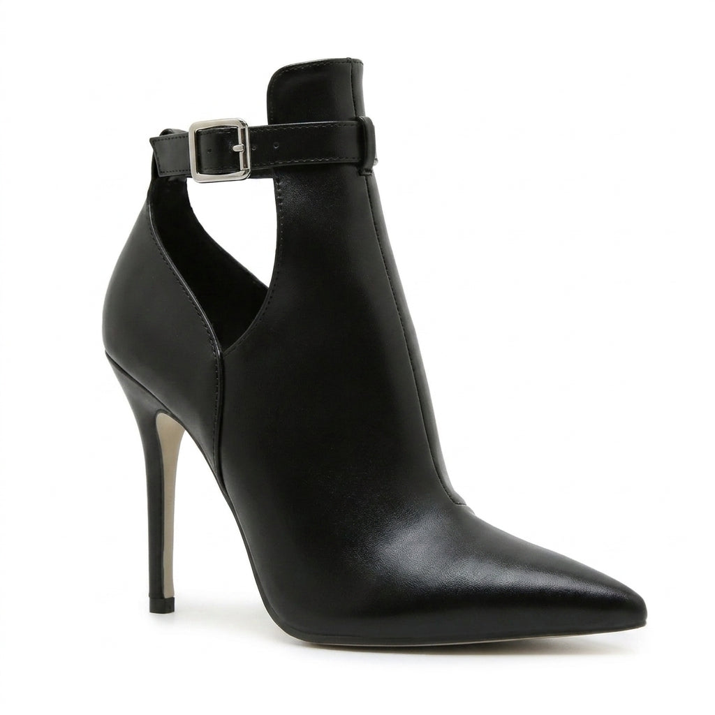 Bottines à découpes et boucle