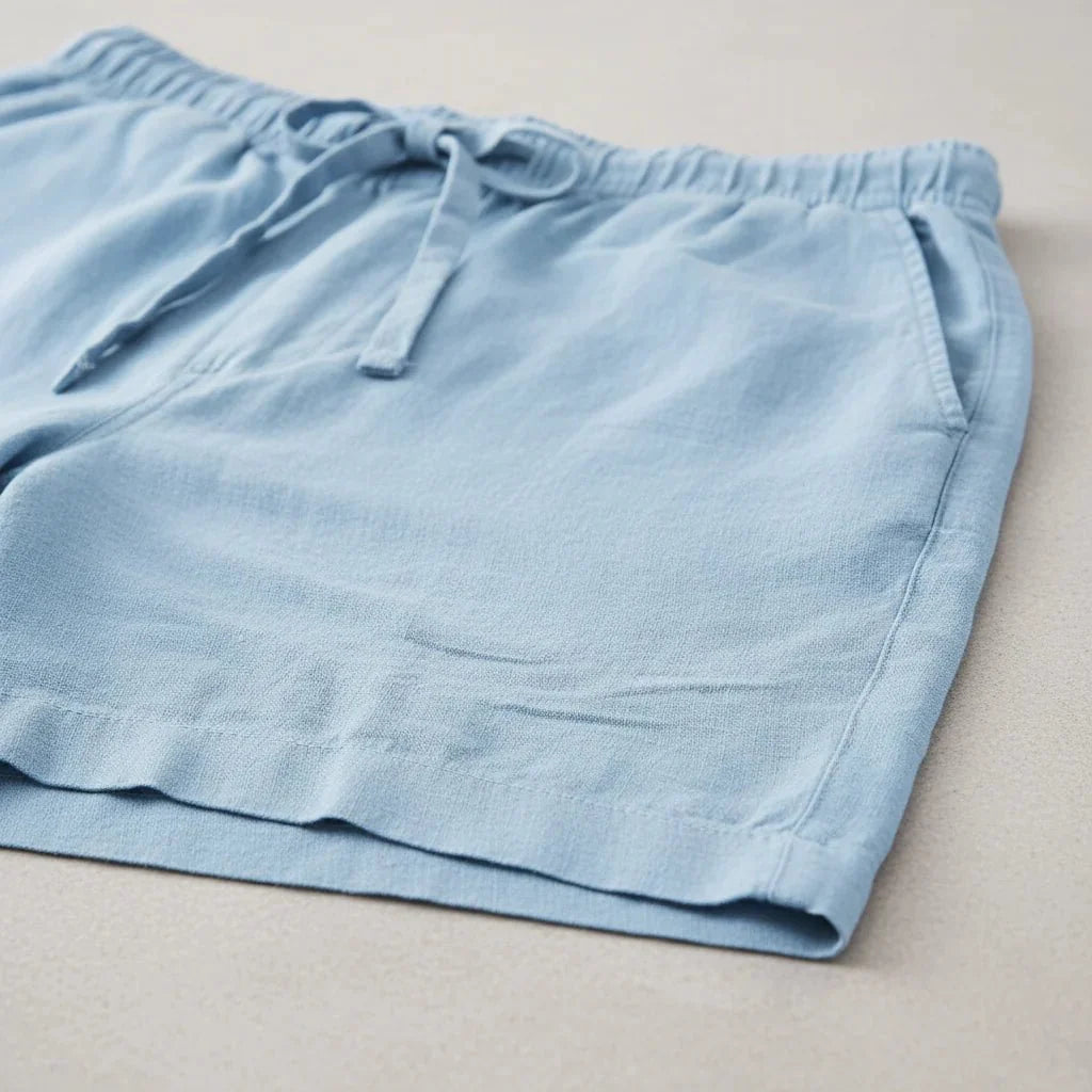 Shorts en coton et lin 1+1 GRATUIT