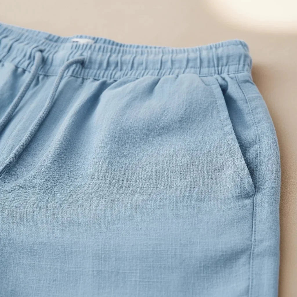 Shorts en coton et lin 1+1 GRATUIT