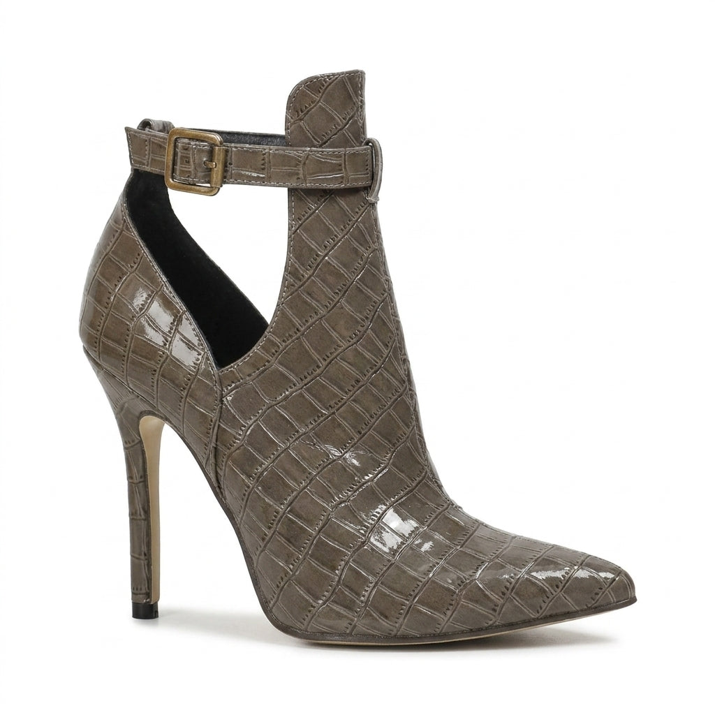 Bottines à découpes et boucle