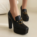 Mocassins à plateforme avec boucle