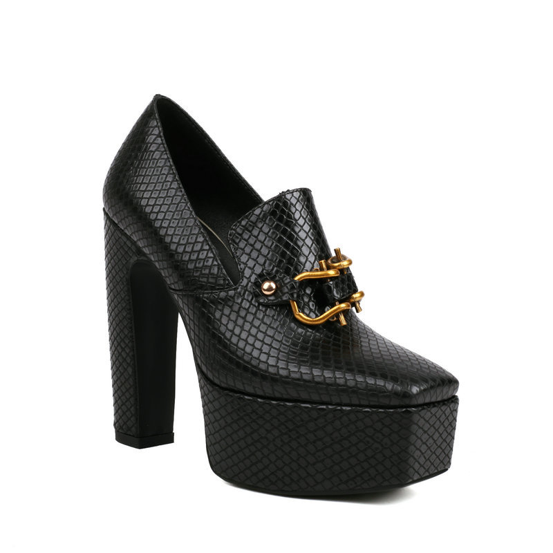 Mocassins à plateforme avec boucle