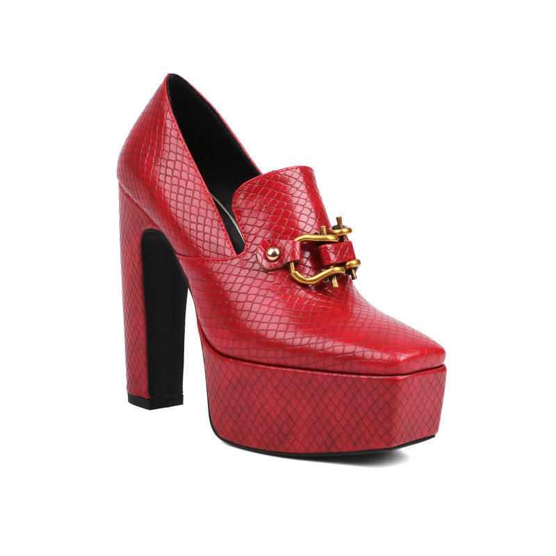 Mocassins à plateforme avec boucle