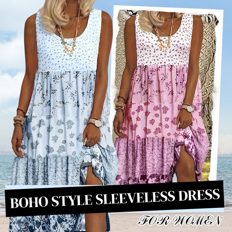 Robe femme sans manches style bohème