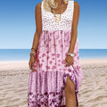 Robe femme sans manches style bohème