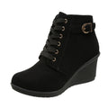 Chaussures compensées pour femme : compensées confortables, design moderne et doublure douce, parfaites pour un look élégant lors des journées fraîches